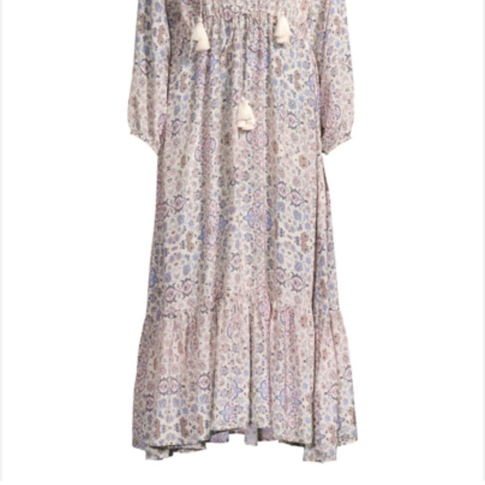 Roller Rabbit Pink Odila Odaya Tiered Maxi Dress